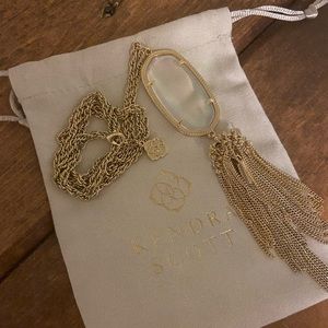 Kendra Scott Rayne Pendant Necklace Dichroic Glass
